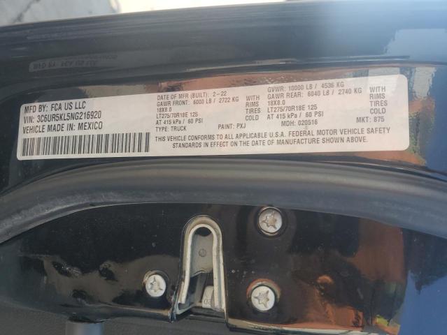 2022 RAM 2500 LARAMIE 3C6UR5KL5NG216920
