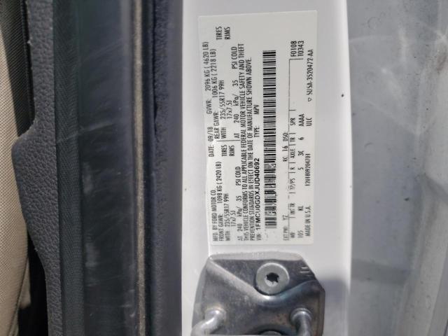 2018 FORD ESCAPE SE 1FMCU0GDXJUD40692