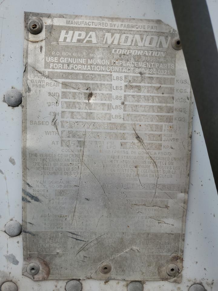 Lot #3254448154 2001 MONON UNKNOWN