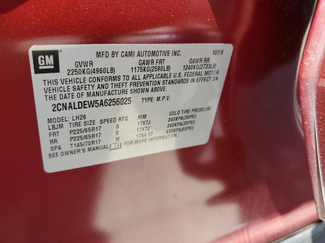 2010 CHEVROLET EQUINOX LT - 2CNALDEW5A6256025