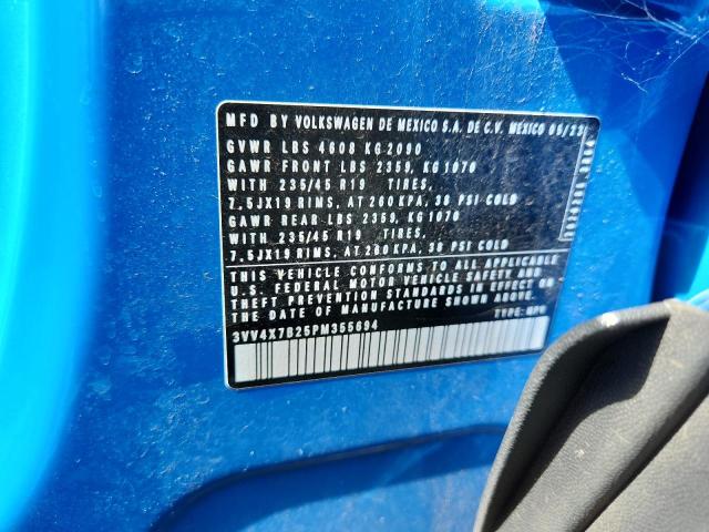 2023 VOLKSWAGEN TAOS SEL 3VV4X7B25PM355694