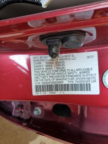 2022 HONDA INSIGHT TO 19XZE4F92NE006497