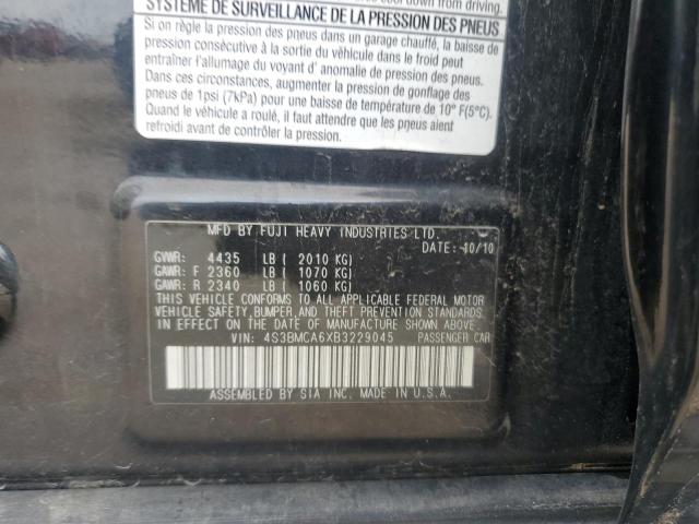 2011 SUBARU LEGACY 2.5 - 4S3BMCA6XB3229045