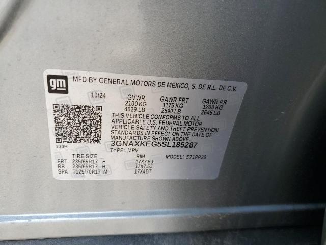 2025 CHEVROLET EQUINOX AC 3GNAXKEG5SL185287