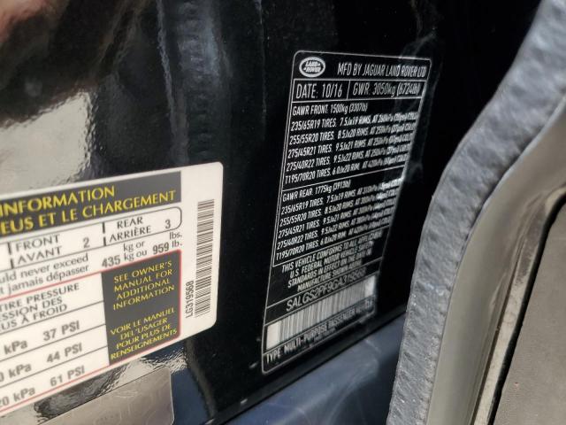 2016 LAND ROVER RANGE ROVE - SALGS2PF9GA319568