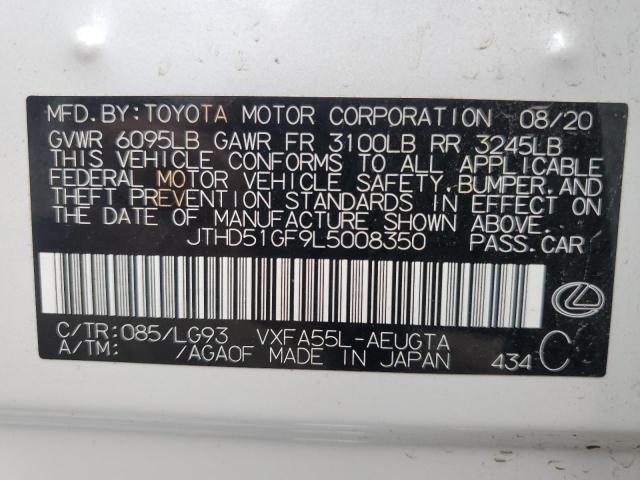 2020 LEXUS LS 500 BAS JTHD51GF9L5008350