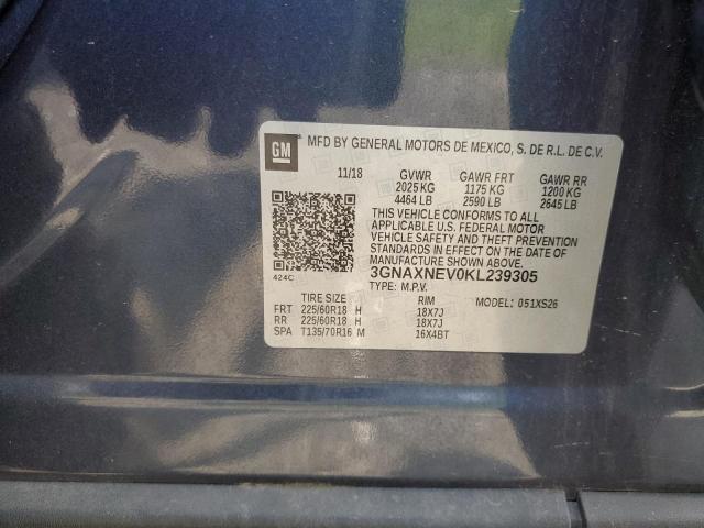 2019 CHEVROLET EQUINOX PR 3GNAXNEV0KL239305