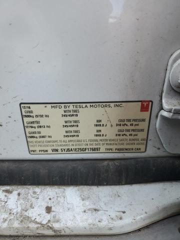 2016 TESLA MODEL S 5YJSA1E25GF176897