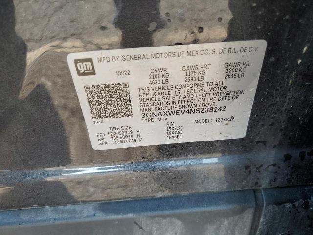 2022 CHEVROLET EQUINOX RS 3GNAXWEV4NS238142
