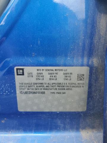 2017 CHEVROLET SONIC LS 1G1JB5SH9H4101498
