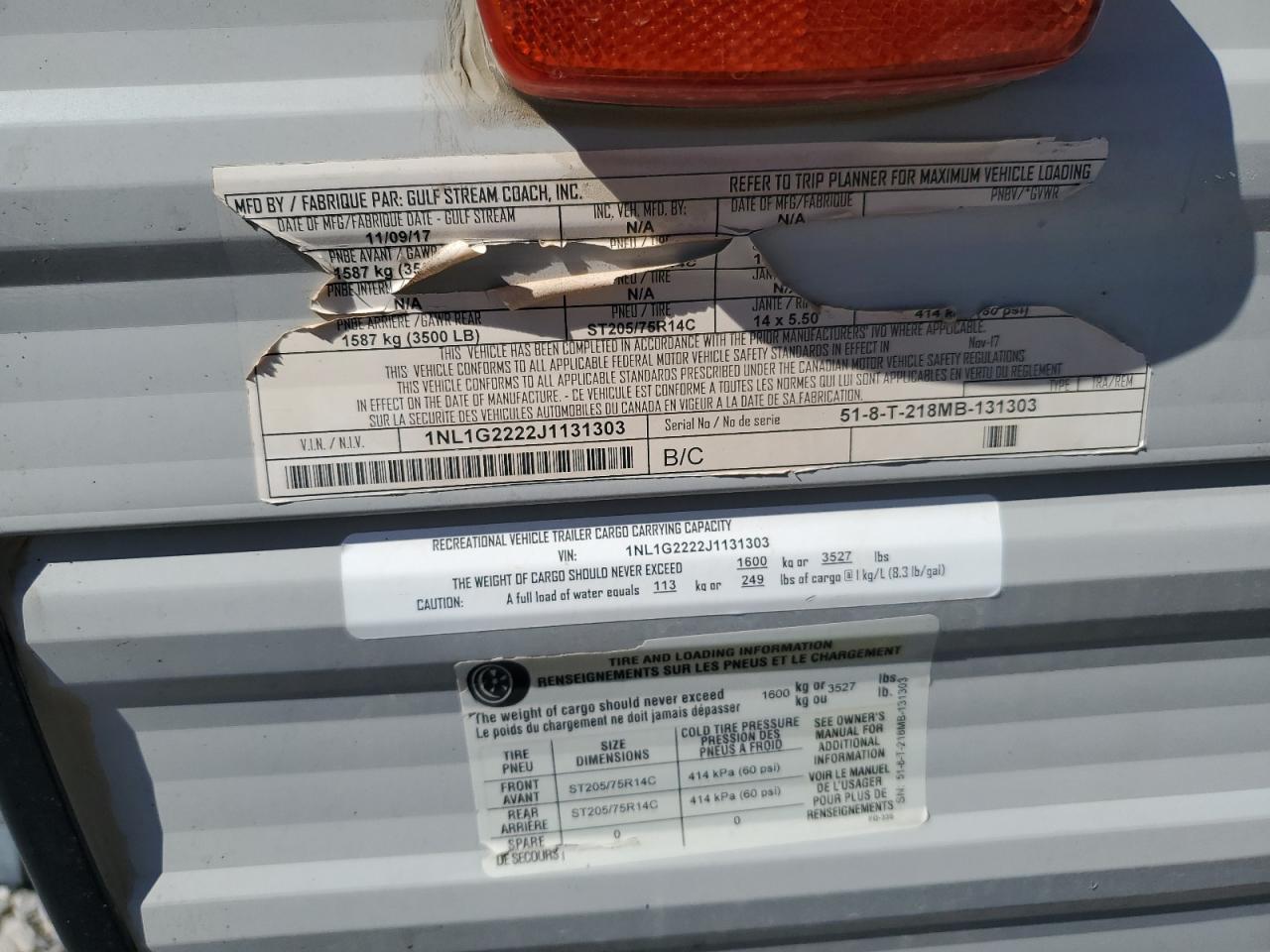 Lot #3253876548 2018 GULF STREAM GULFSTREAM