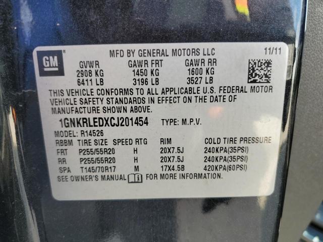 2012 CHEVROLET TRAVERSE L - 1GNKRLEDXCJ201454