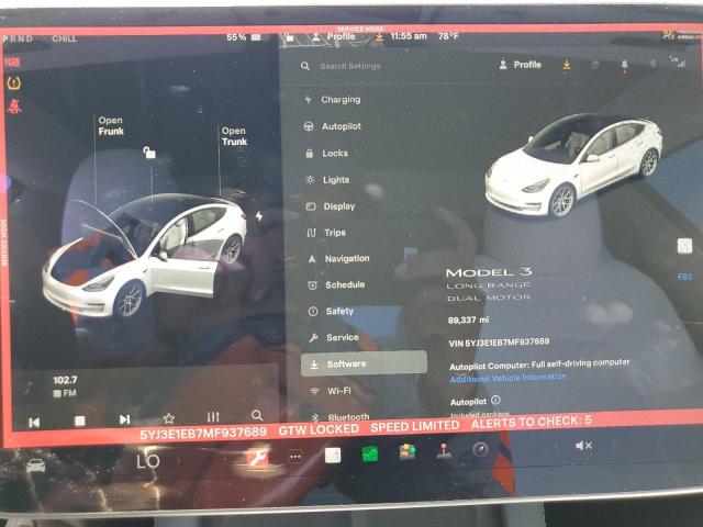 2021 TESLA MODEL 3 5YJ3E1EB7MF937689