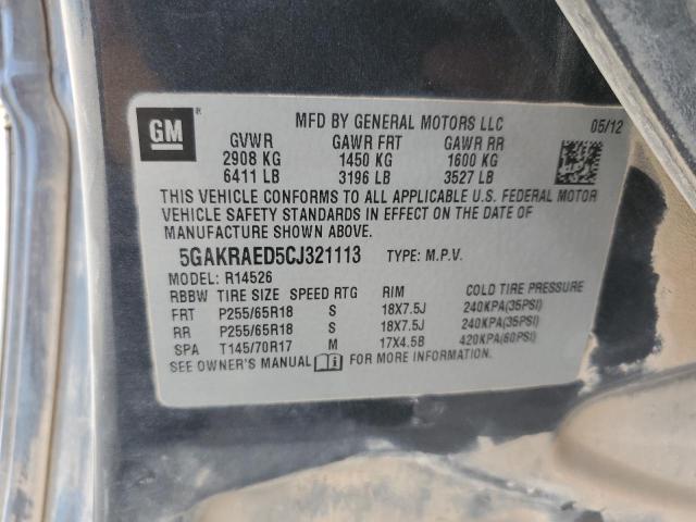 2012 BUICK ENCLAVE - 5GAKRAED5CJ321113