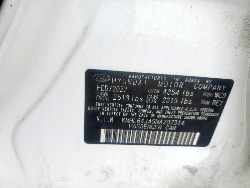 2022 HYUNDAI SONATA SEL - KMHL64JA5NA207314