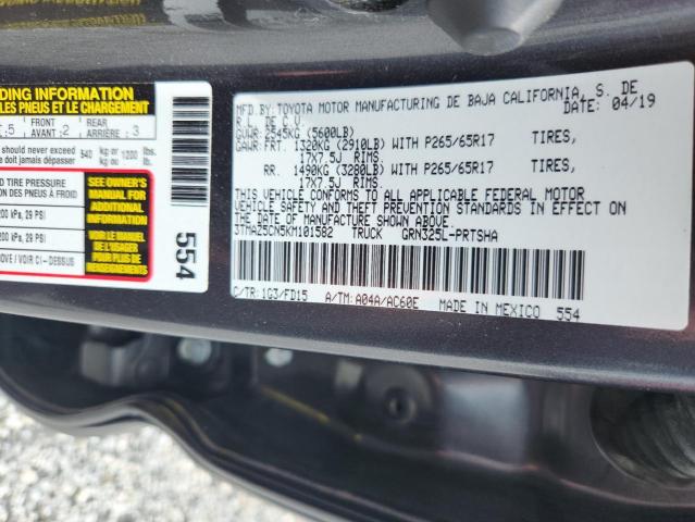 2019 TOYOTA TACOMA DOU 3TMAZ5CN5KM101582