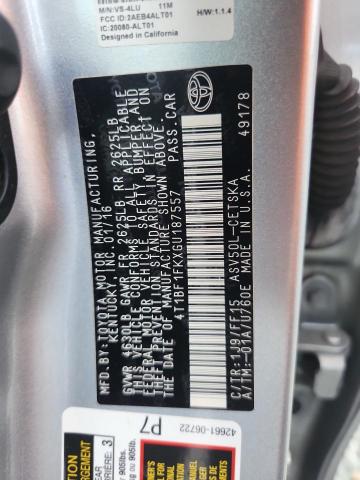 2016 TOYOTA CAMRY LE 4T1BF1FKXGU187557