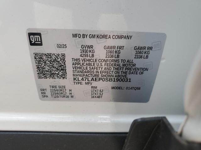 2025 BUICK ENVISTA PR KL47LAEP0SB190031