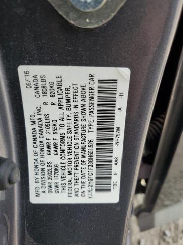 2016 HONDA CIVIC EX - 2HGFC1F33GH651526