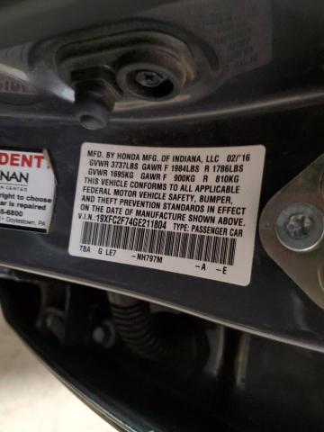 2016 HONDA CIVIC EX 19XFC2F74GE211804