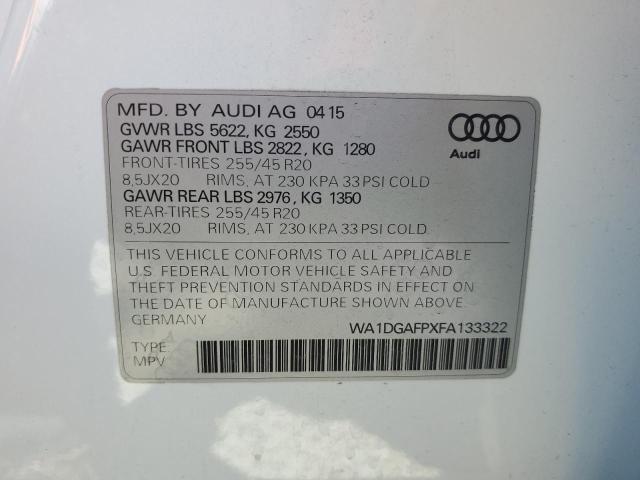 2015 AUDI Q5 PREMIUM WA1DGAFPXFA133322