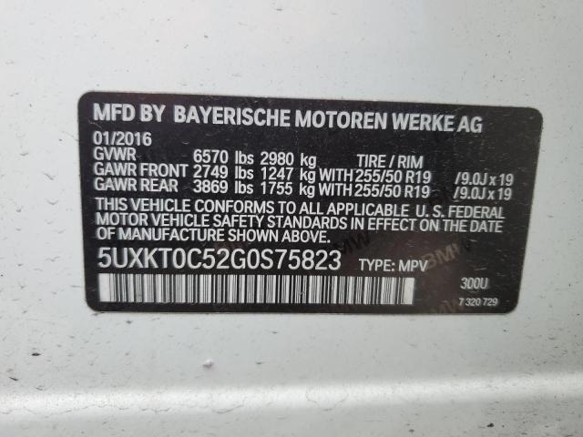 2016 BMW X5 XDR40E 5UXKT0C52G0S75823