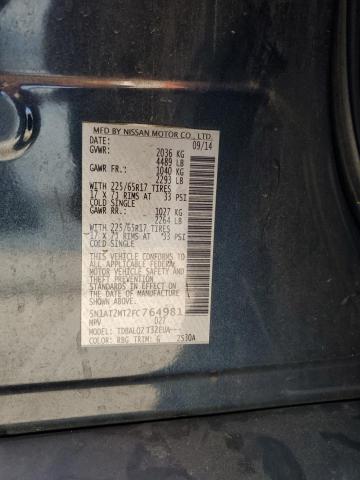 2015 NISSAN ROGUE S 5N1AT2MT2FC764981