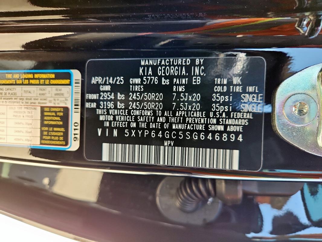 2025 KIA TELLURIDE 5XYP64GC5SG646894