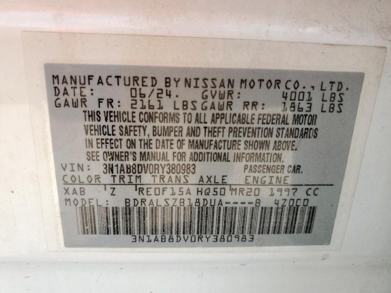 2024 NISSAN SENTRA SR 3N1AB8DV0RY380983