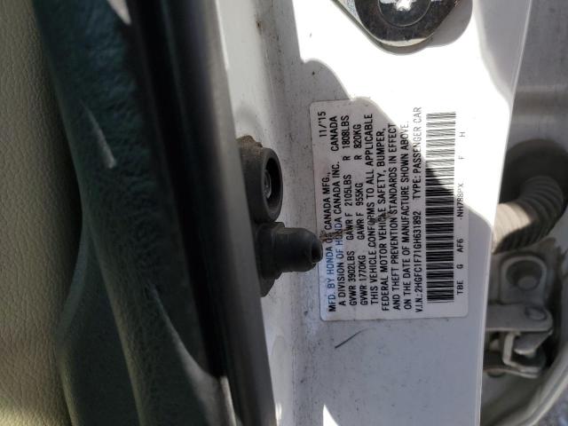 2016 HONDA CIVIC EXL #3288546493