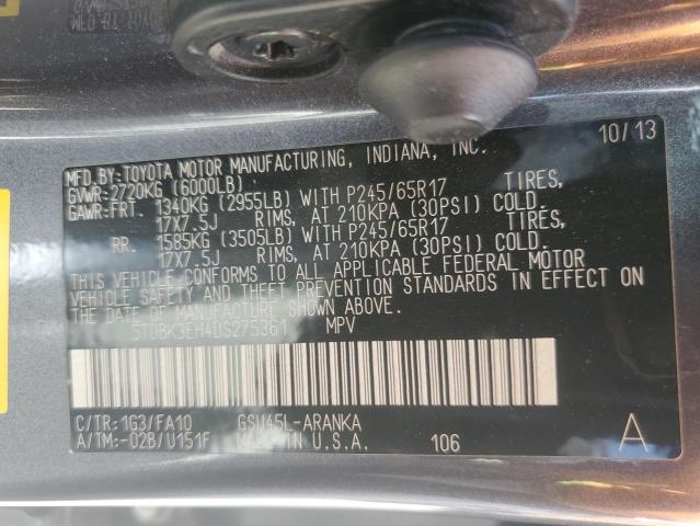 2013 TOYOTA HIGHLANDER - 5TDBK3EH4DS275361