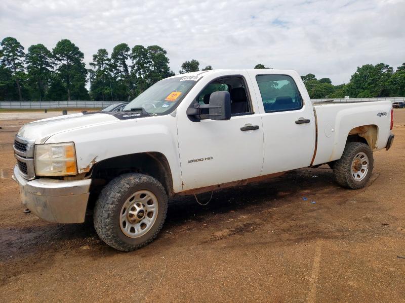 CHEVROLET SILVERADO 2014 white crew pic flexible fuel 1GC1KVCG7EF168078 photo #1