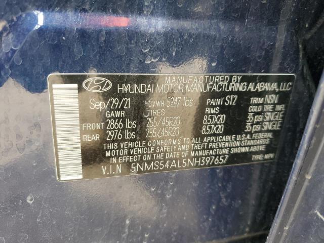 2022 HYUNDAI SANTA FE C 5NMS54AL5NH397657