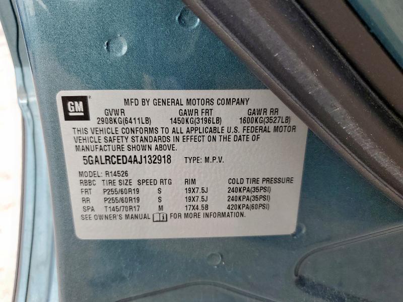 2010 BUICK ENCLAVE CX - 5GALRCED4AJ132918