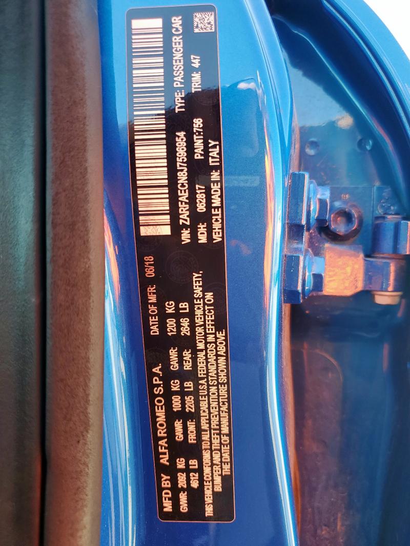 2018 ALFA ROMEO GIULIA TI - ZARFAECN8J7596954