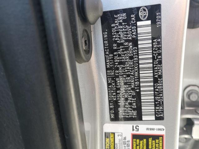 2019 TOYOTA CAMRY L 4T1B11HKXKU193153