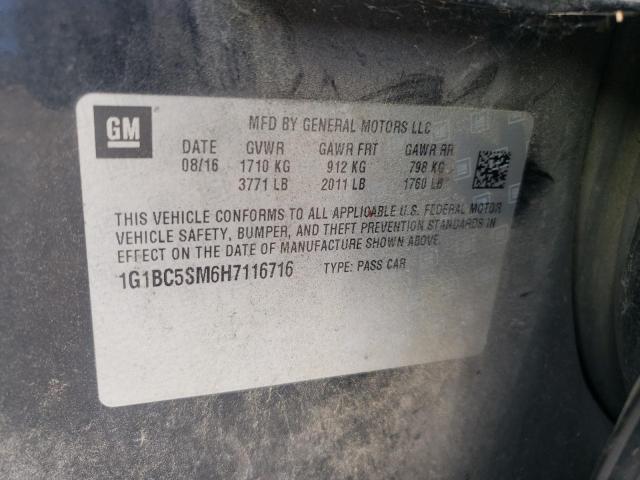 2017 CHEVROLET CRUZE LS 1G1BC5SM6H7116716