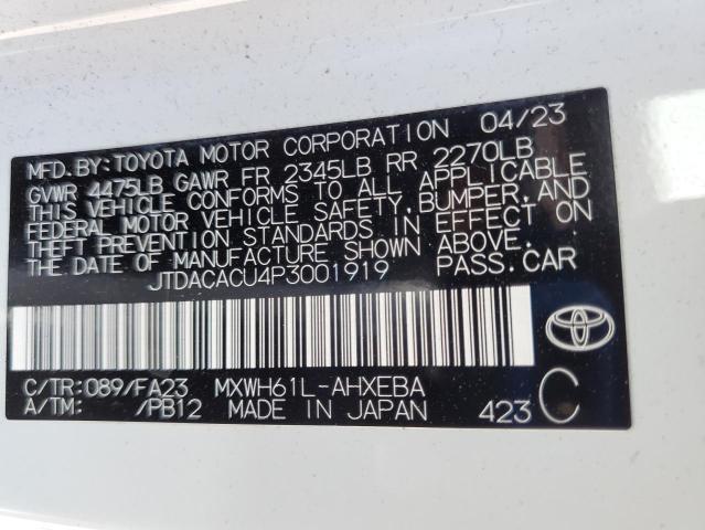 2023 TOYOTA PRIUS PRIME SE JTDACACU4P3001919