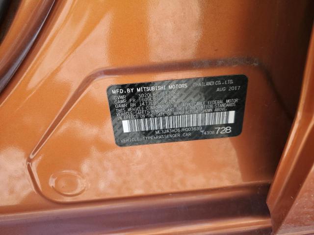 2018 MITSUBISHI MIRAGE ES ML32A3HJ6JH003639