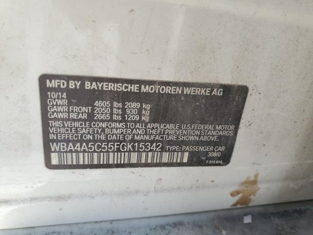 2015 BMW 428 I GRAN WBA4A5C55FGK15342