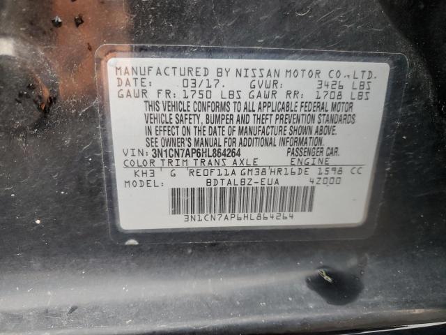 2017 NISSAN VERSA S - 3N1CN7AP6HL864264