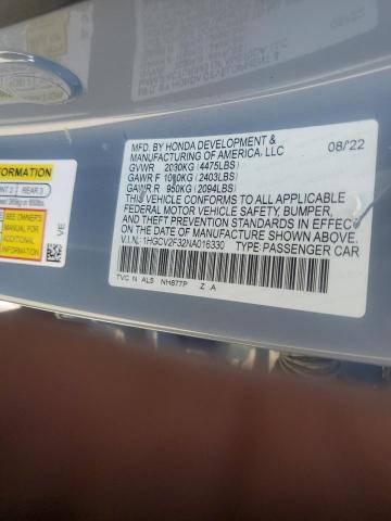 2022 HONDA ACCORD SPORT 1HGCV2F32NA016330