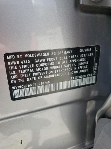 2019 VOLKSWAGEN ARTEON SEL WVWCR7AN9KE026740