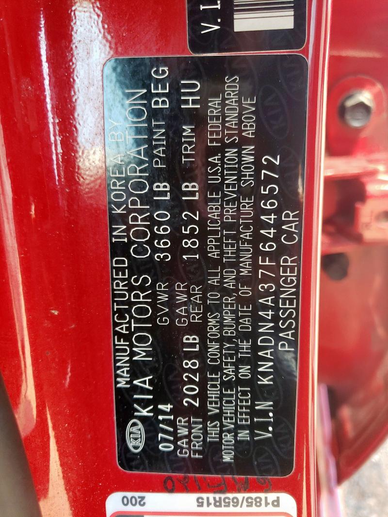 2015 KIA RIO EX - KNADN4A37F6446572