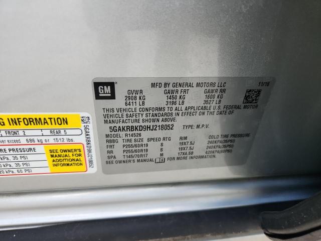 2017 BUICK ENCLAVE 5GAKRBKD9HJ218052