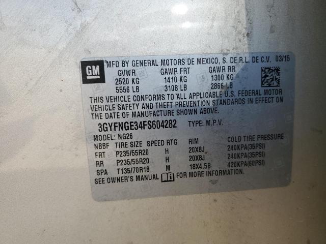 2015 CADILLAC SRX PREMIU 3GYFNGE34FS604282
