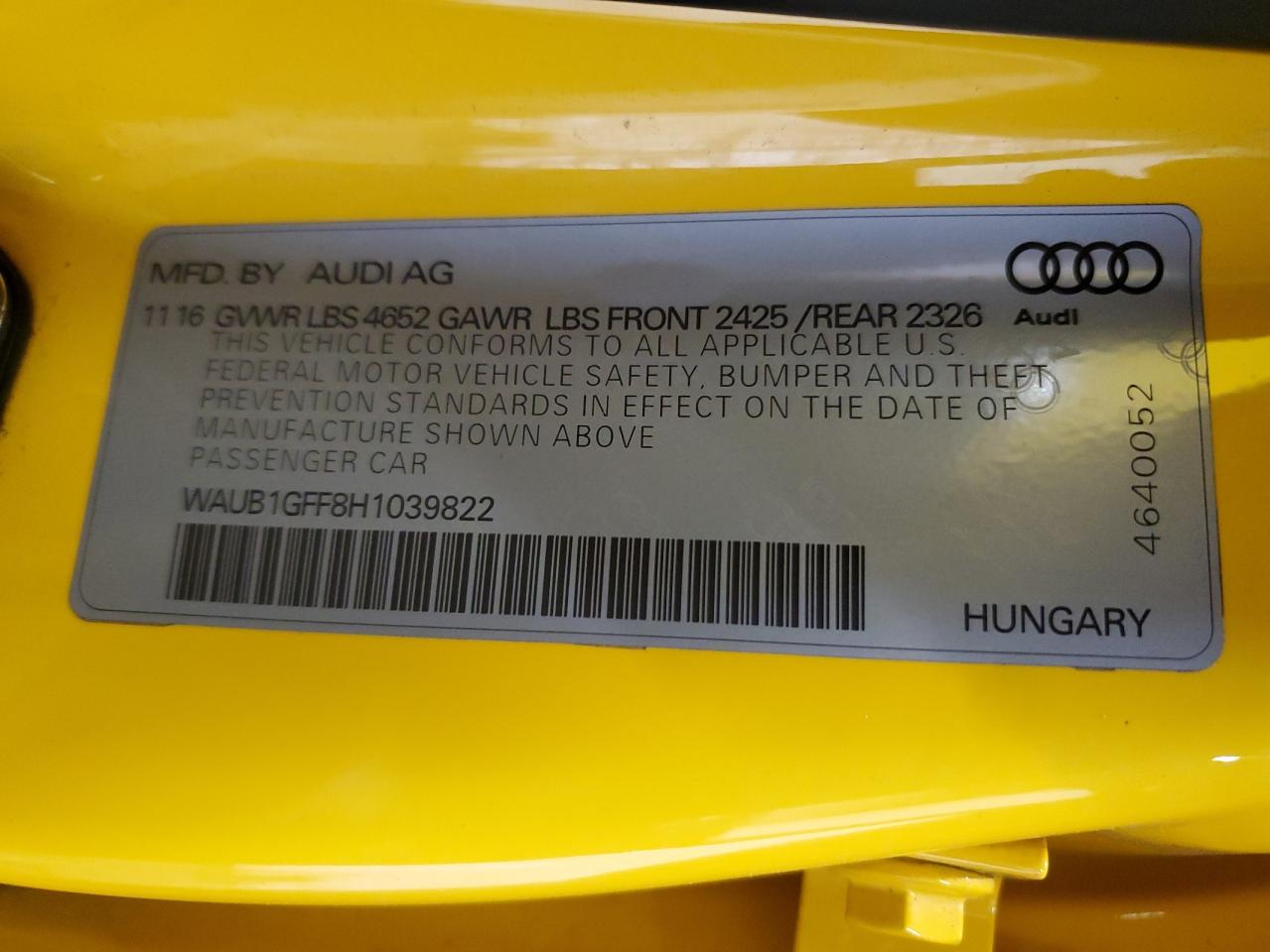 AUDI S3 PREMIUM PLUS