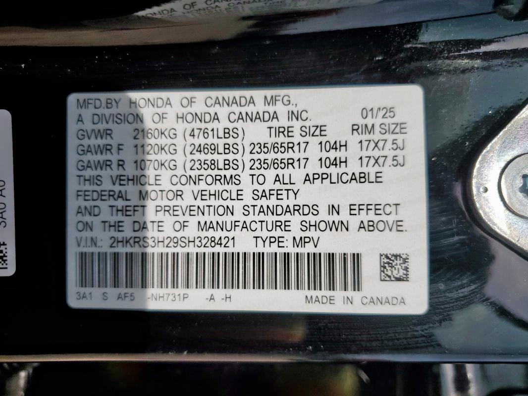 2025 HONDA CR-V LX - 2HKRS3H29SH328421