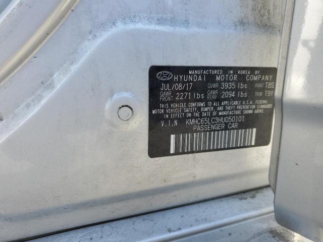 2017 HYUNDAI IONIQ BLUE KMHC65LC3HU050101