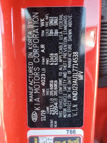 2020 KIA SOUL LX KNDJ23AU1L7714538